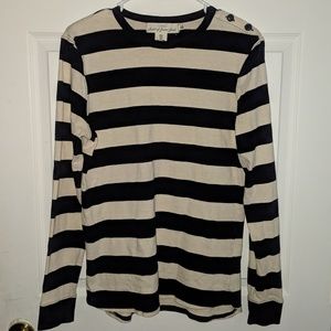 H&M L.O.G.G Navy and Off-White Long Sleeve
